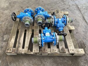 UNUSED 4x 3" Drinking Water Gate Valves - Blue