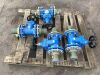 UNUSED 4x 3" Drinking Water Gate Valves - Blue - 4