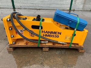 UNUSED Hanmen HMB530 Silenced Hydraulic Breaker To Suit 2T-4.5T c/w Chisel & Hoses