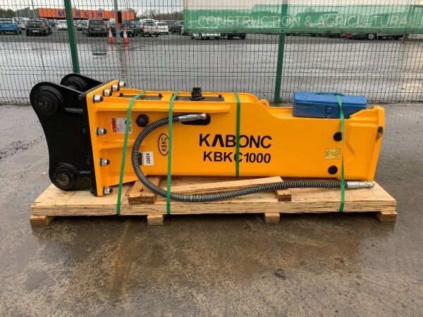 UNUSED KBKC-1000 Silenced Hydraulic Breaker To Suit 10T-18T (65mm Pins) c/w Chisel & Hoses