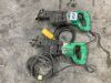 2 x Hitachi CR13V2 & Hiatchi CR13 Industrial Recipricating Saws