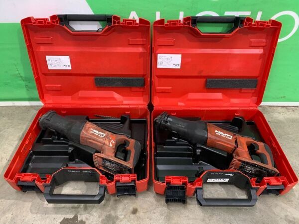 UNRESERVED 2 x Hilti SR30 36V Cordless Reciprocating Saws