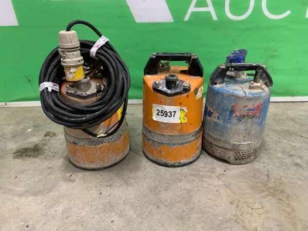 3 x UNRESERVED Submersible Pumps