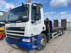 2008 DAF CF 75.310 6x2 Beaver Tail & Extendable Crane