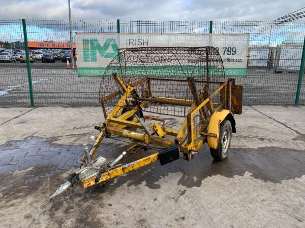 Single Axle Fast Tow Hydraulic Cable Reel Trailer