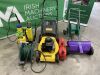 UNRESERVED Job Lot to Include: Iron Side Petrol Mower, 2x Backpack Sprayers, 2x Hose Reel, 2x Jerry - Cans & Seader - 2