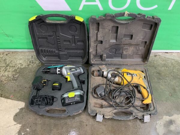 UNRESERVED Power Plus Drill & Challenge 18V Cordless Drill In Case