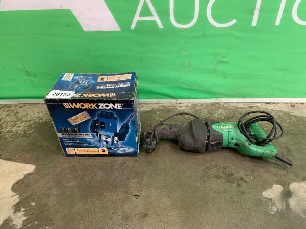 UNRESERVED Workzone 220v Router & Hitachi CR13V Ripsaw