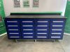 UNRESERVED/UNUSED Steelman 20 Drawer 7ft Workbench