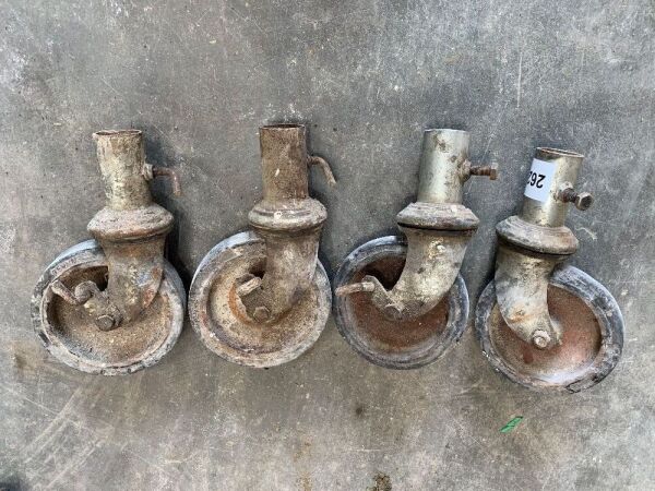 UNRESERVED 4 x Sacffolding Wheels