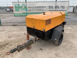 UNRESERVED 2000 Ingersoll-Rand P130WD Fast Tow Diesel Air Compressor