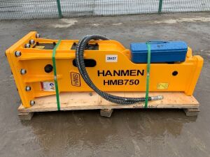 UNUSED 2021 Hanmen HMB750 Hydraulic Breaker To Suit 8T-12T c/w Chisel & Hoses
