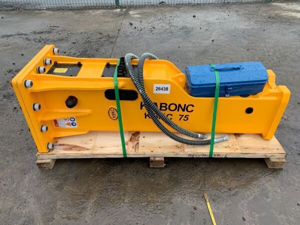 UNUSED 2021 Kabonc KBKC75 Hydraulic Breaker To Suit 8T-12T c/w Chisel & Hoses