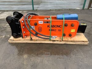 UNUSED Kabonc KBKC75 Hydraulic Breaker To Suit 8T-12T (50mm Pins)