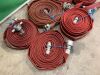 UNRESERVED 7x Red Fire Hoses - 6