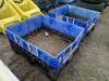 2 x Blue/Black Plastic Box Pallets