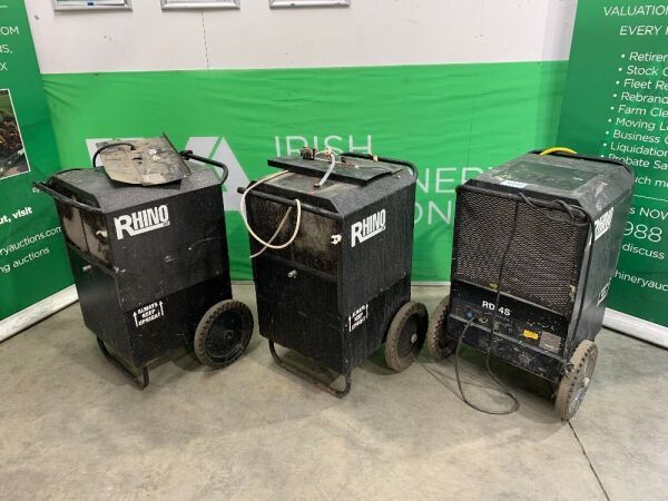 3 x Rhino RD45 Portable Dehumidifiers