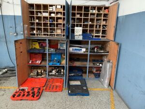 UNRESERVED Contents of 2 Presses with Pigeonholes,Tooling and much more