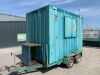 UNRESERVED Twin Axle Fast Tow Welfare Unit c/w Canteen, Gas Hob, Sink & Power Sockets