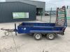 Blue Twin Axle Plat Trailer c/w Ramp - 2