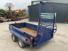 Blue Twin Axle Plat Trailer c/w Ramp - 3