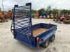 Blue Twin Axle Plat Trailer c/w Ramp - 5