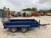 Blue Twin Axle Plat Trailer c/w Ramp - 6