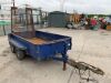 Blue Twin Axle Plat Trailer c/w Ramp - 7