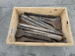 Large Crate Of Chisels For Breakers