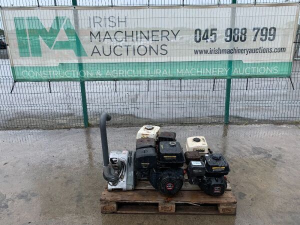 UNRESERVED Pallet Of 4 x Petrol Engines & Hiretech Floor Sander Base