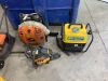 UNRESERVED Blue Crate Of Strimmers, Mowers, Generators, Chopsaws, Compressor, Consaw Trolley & More - 3