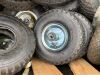 Large Crate Of 4.10 x 3.50 x 4 Tyres & Rims - 7