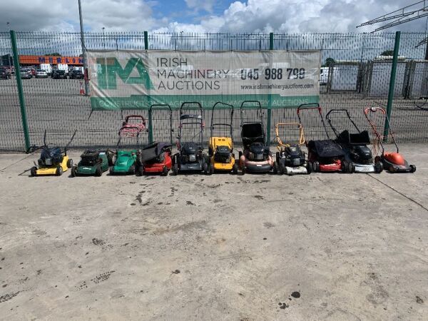 UNRESERVED 11 x Petrol/Electric Lawnmowers