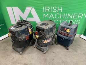 UNRESERVED 3 x Bosch GAS35 110v Vacuums