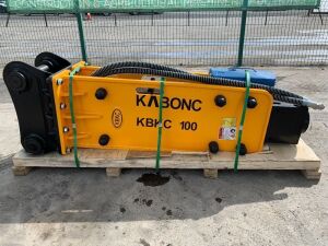 UNUSED Kabonc KBKC-100 Hydraulic Breaker c/w Hoses & Chisel