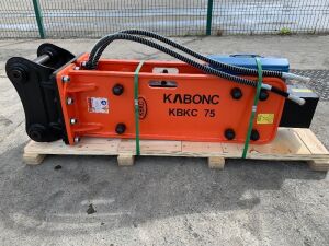 UNUSED Kabonc KBKC-75 Hydraulic Breaker c/w Hoses & Chisel