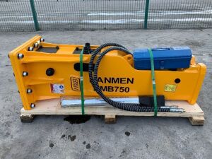 UNUSED Hanmen HMB-750 Hydraulic Breaker c/w Hoses & Chisel