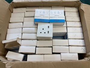 Box Of Wall Sockets With USB Connections