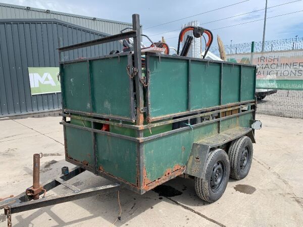 8x4 Double Axle Trailer c/w Mesh Sides & Contents