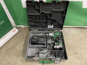 UNRESERVED Hitachi 18v Cordless Drill c/w 2 x Batteries & Charger