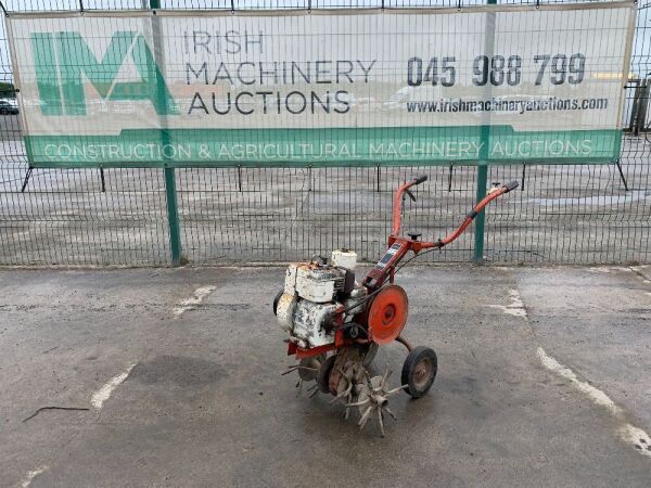 UNRESERVED Merry Tiller Petrol Garden Rotovator c/w Large Selection of Attachments