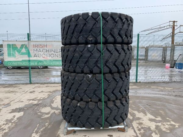 UNUSED/NEW 4 x Dump Truck Tyres - 26.5 x 25