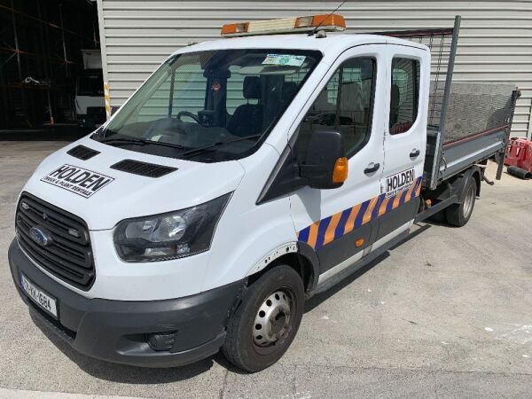 UNRESERVED 2017 Ford Transit 3.5T Twin Wheel Double Cab Tipper c/w Tail Lift