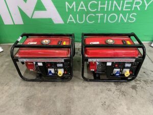 2 x Pacini 7HP 3.5KVA Petrol Generators