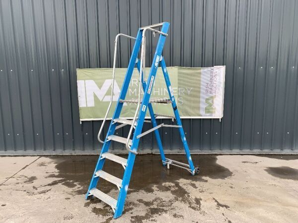 UNRESERVED Lyte 2.26M 6 Step Fibreglass Platform Ladder