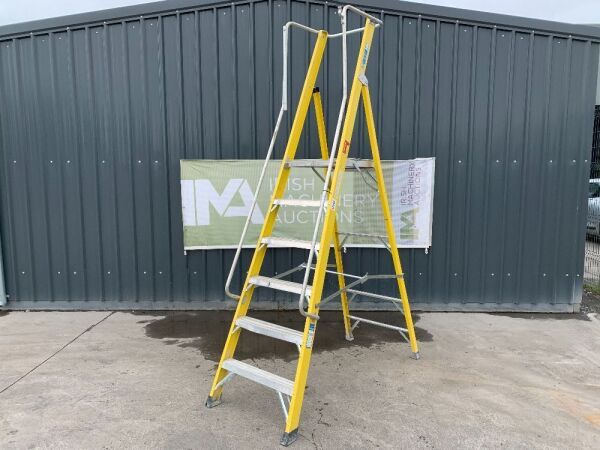 UNRESERVED Clow 1.68M 6 Step Fibreglass Platform Ladder