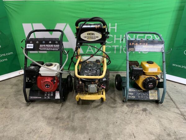 UNRESERVED 3 x Petrol Power Washers