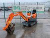 2012 Kubota K008-3 Micro Excavator c/w 3 x Buckets