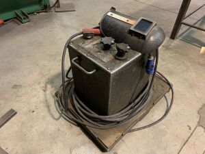 Welder, Mask & Welding Torch On Castors