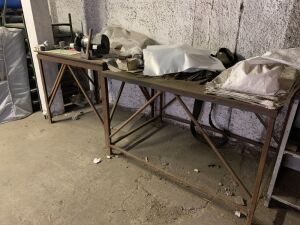 2 Metal Work Tables (Bench Grinder not included)